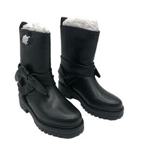 Aerosoles Womens Sabin Motorcycle Ankle Leather Boots Black Size 7 M